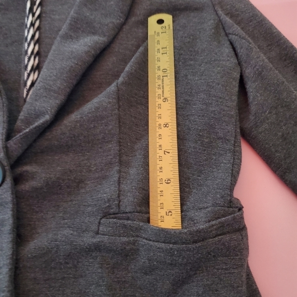 Totally Y2K Vintage 2000s 00s Knit Suit Jacket with Pockets Professional Work - Picture 4 of 5